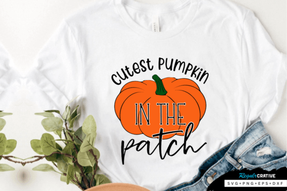 Cutest Pumpkin in the Patch SVG Design for Crafts & Graphics